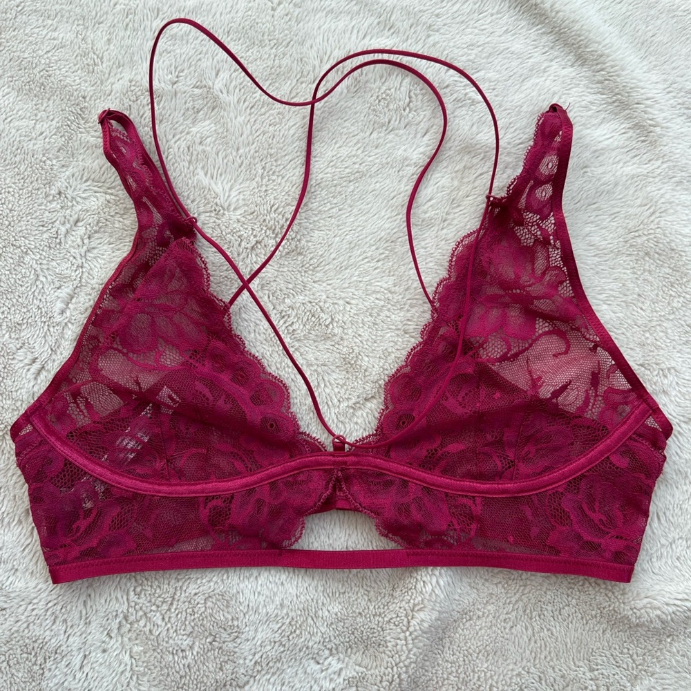 Intimately Free People Sheer Lace Strappy Bra